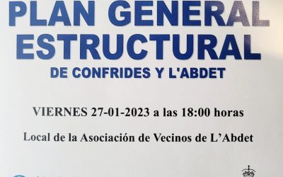 2ª Reunión informativa PLAN GENERAL ESTRUCTURAL DE CONFRIDES Y L’ABDET