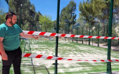 La nueva pista de pádel y su entorno en perfectas condiciones para ser utilizado