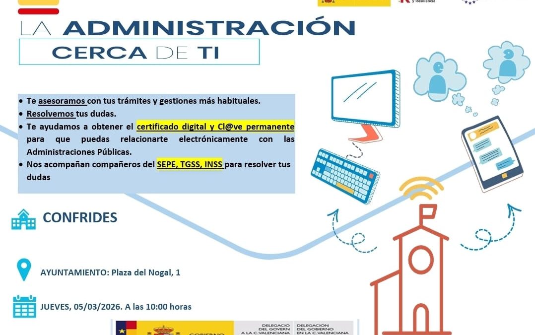 Confrides acoge mañana el curso “LA ADMINISTRACIÓN CERCA DE TI” para acercar los servicios públicos a la ciudadanía