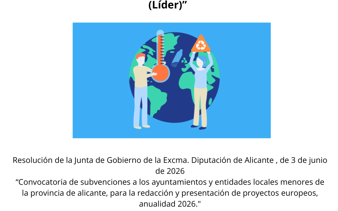 Concedida una subvención de 4.000,00 euros destinada a la realización del proyecto “Mitigación y adaptación al cambio climático (Líder)”