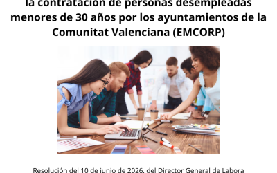 Concedida una subvención de 22.590,00 euros destinada a la contratación de personas desempleadas menores de 30 años