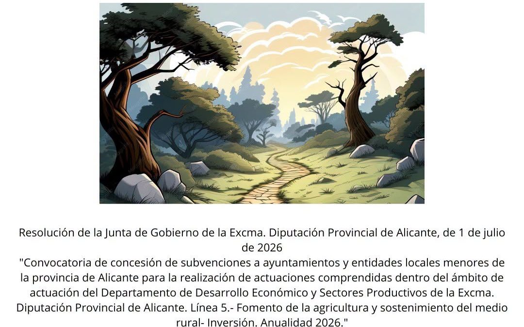 Concedida una subvención de 4.500,00 € por la Diputación de Alicante para la realización de obras de recuperación paisajística en el entorno del Camí Vell de Confrides a Fageca