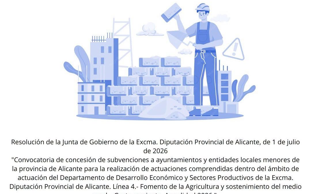 Concedida una subvención de 4.000,00 € por la Diputación de Alicante para la reparación de muros y obras tradicionales en el entorno del “Camí Vell de L’Abdet a Benifato”