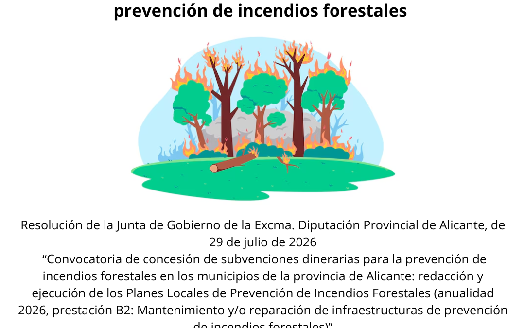 Concedida una subvención de 10.103,50 euros destinada al mantenimiento y reparación de infraestructuras de prevención de incendios forestales