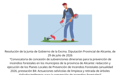 Concedida una subvención de 1.996,50 euros destinada al desbroce de la zona interior del área recreativa de la Font d’Arbre