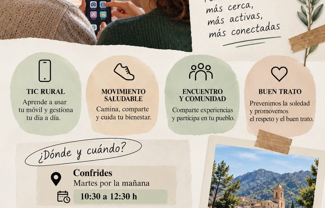 El Ayuntamiento de Confrides-L’Abdet pone en marcha el programa «Mayor Conectado 360»